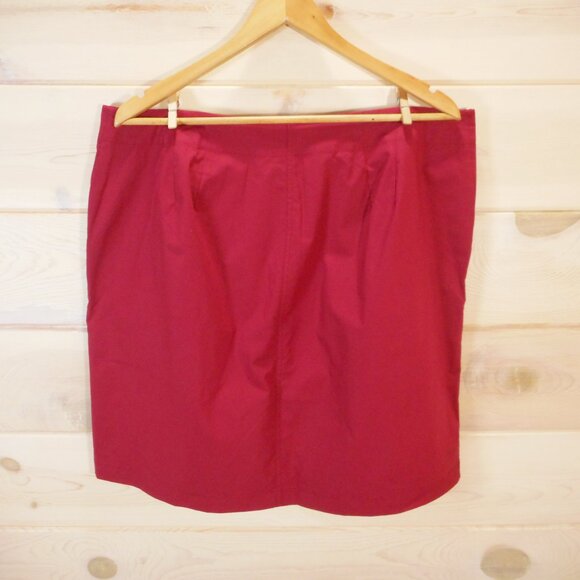 Venezia Women's size 18 Skirt Vintage NWT Short Red Cotton Blend Pockets - Picture 3 of 10